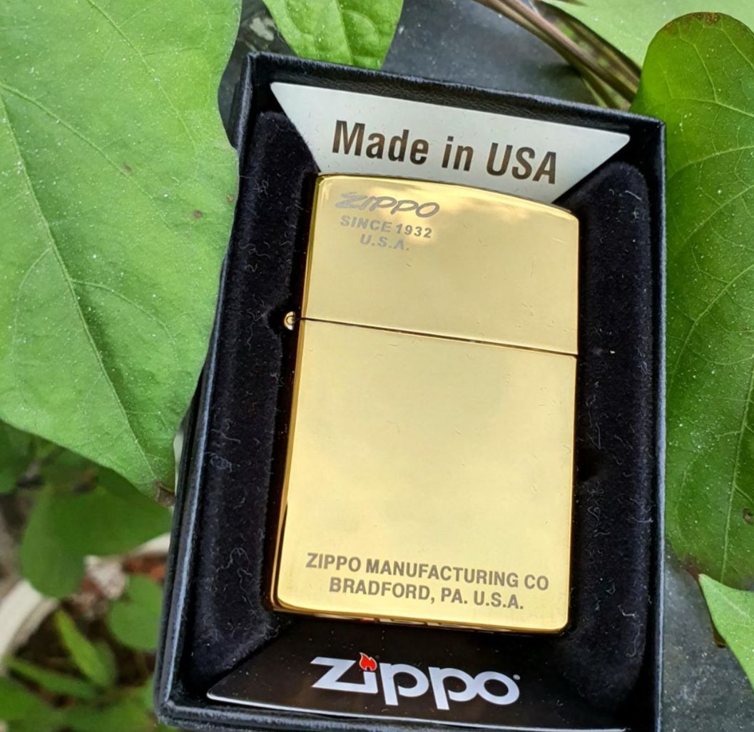 Zippo cigarette lighter gold tyre starter 1932 - 1985 (original Wick gift) gift box perfect for collection, gift