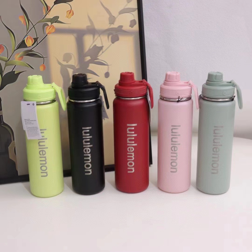 710ml Lulu Insulated Stainless Steel Water Bottle With Spout Lid Sport Gym  Tumbler Vacuum Mug Portable Leakproof Outdoor Cup - Vacuum Flasks &  Thermoses - AliExpress