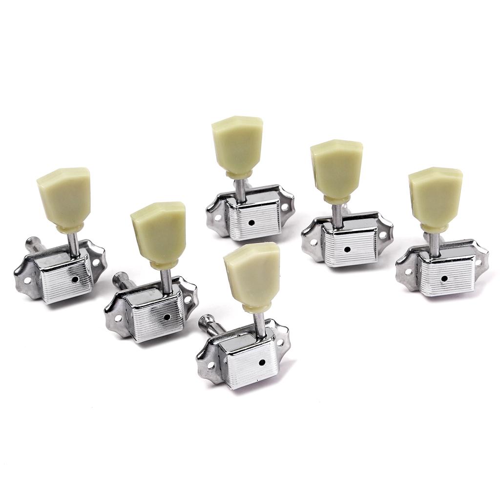 CCCOOL 6x Electric Guitar Tuning Peg String Tuners Machine Heads Tuners Keys Silver