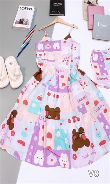ĐẦM TOLE DÂY KÈM QUẦN (M-XL)