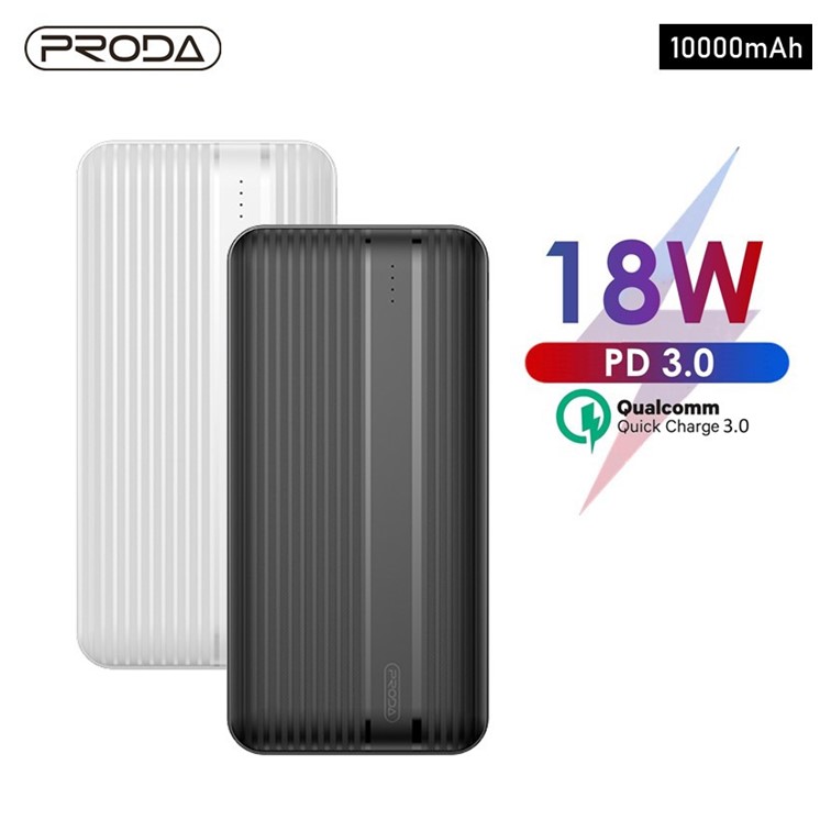 PRODA PD-P68 Suneng Series 10000mAh PD 18W QC Power Bank 10000