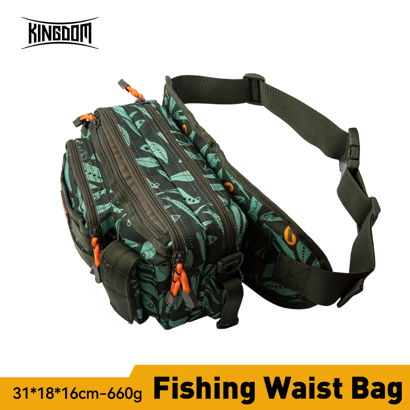 Kingdom Waist Shoulder Fishing Bags 9L 681g Multifunctional lure