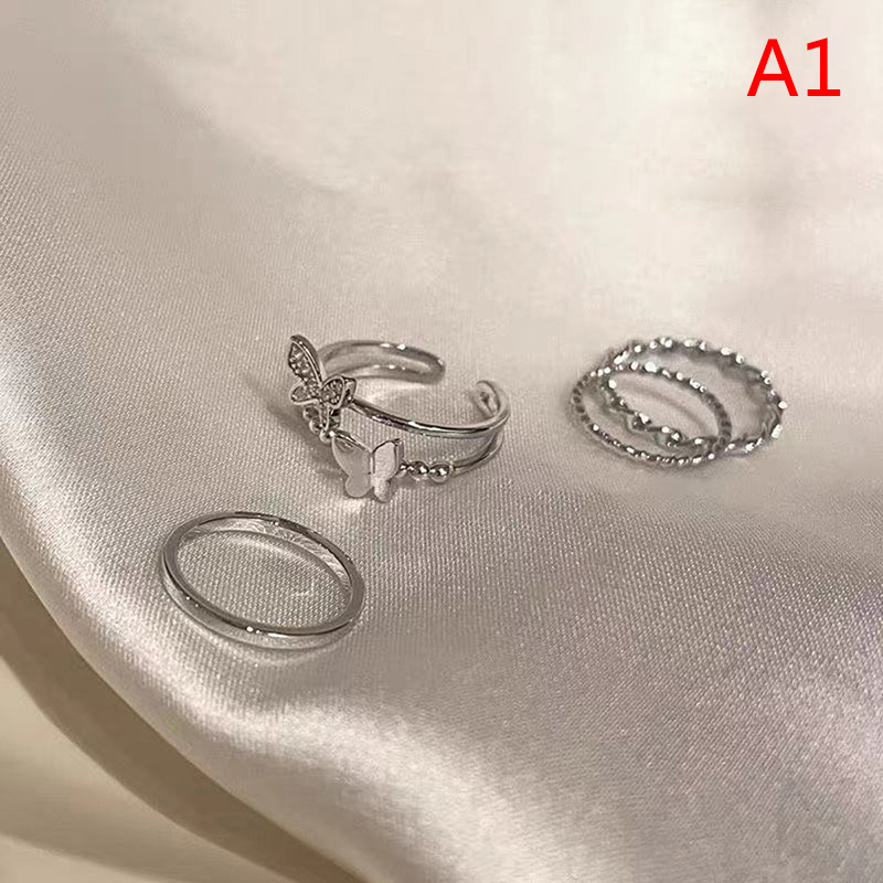 3Pcs/4Pcs%20Hip%20Hop%20Punk%20Open%20Adjustable%20Rings%20Set%20Womens%20Ring%20Butterfly%20Metal%20Finger%20Ring%20ZHIXING%20-%20Image%204