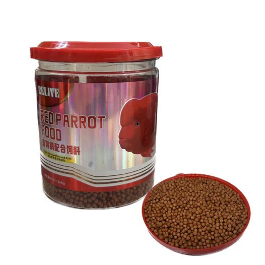 Thức ăn tăng màu cho cá hồng két đỏ - cám hồng két relieve red parrot food