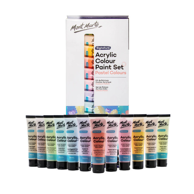 Màu acrylic pastel mont marte 36ml 12/18/24 màu - mới 2023