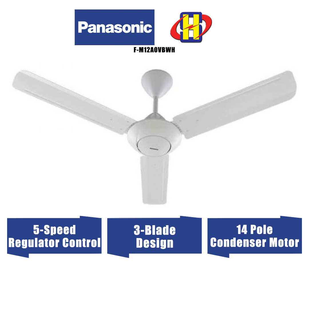 Panasonic Ceiling Fan (48 Inch/White) 5Speed Regulator Control Ceiling