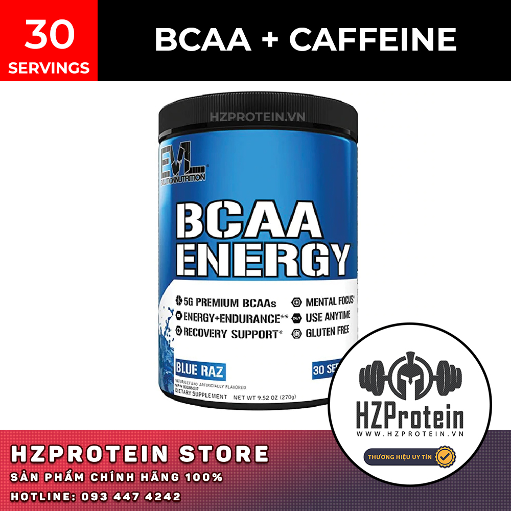 EVL BCAA ENERGY - Comprehensive Energy Supplement for Workouts (30 Servings)
