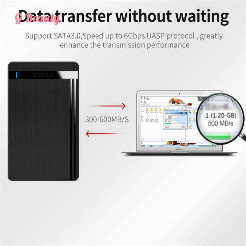 USB3.0 SATA 5Gbps Tool Free Enclosure HDD SSD External Enclosure Adapter For Laptops Desktop Computers Phones