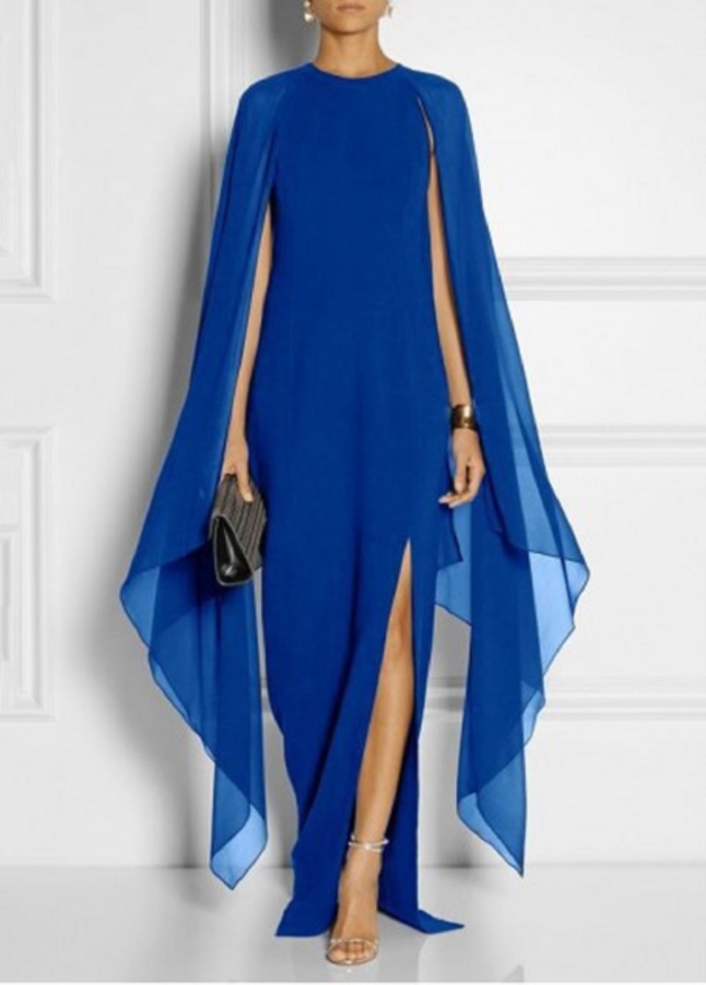 Women Formal Party Dress Lace Female Dress Swing Dress Long Sleeve Pure Color Lace Elegant Chic Maxi Dress