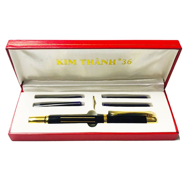 Bút máy Kim Thành 36 - Nét thanh nét đậm (Kèm 4 ống mực)