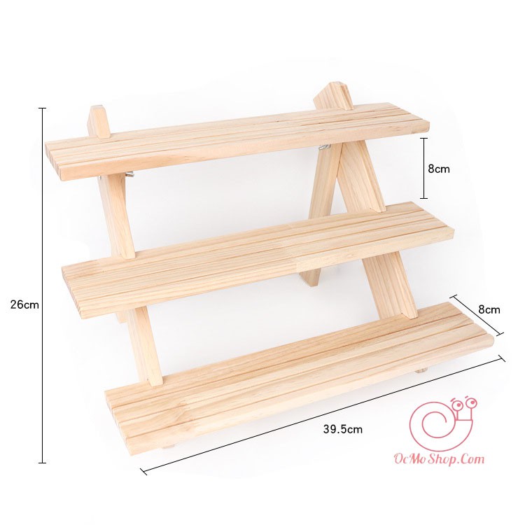 2-5 tầng Kệ Trưng Bày Trang sức, Giá trưng bày trang sức nhiều tầng bằng gỗ lắp ráp