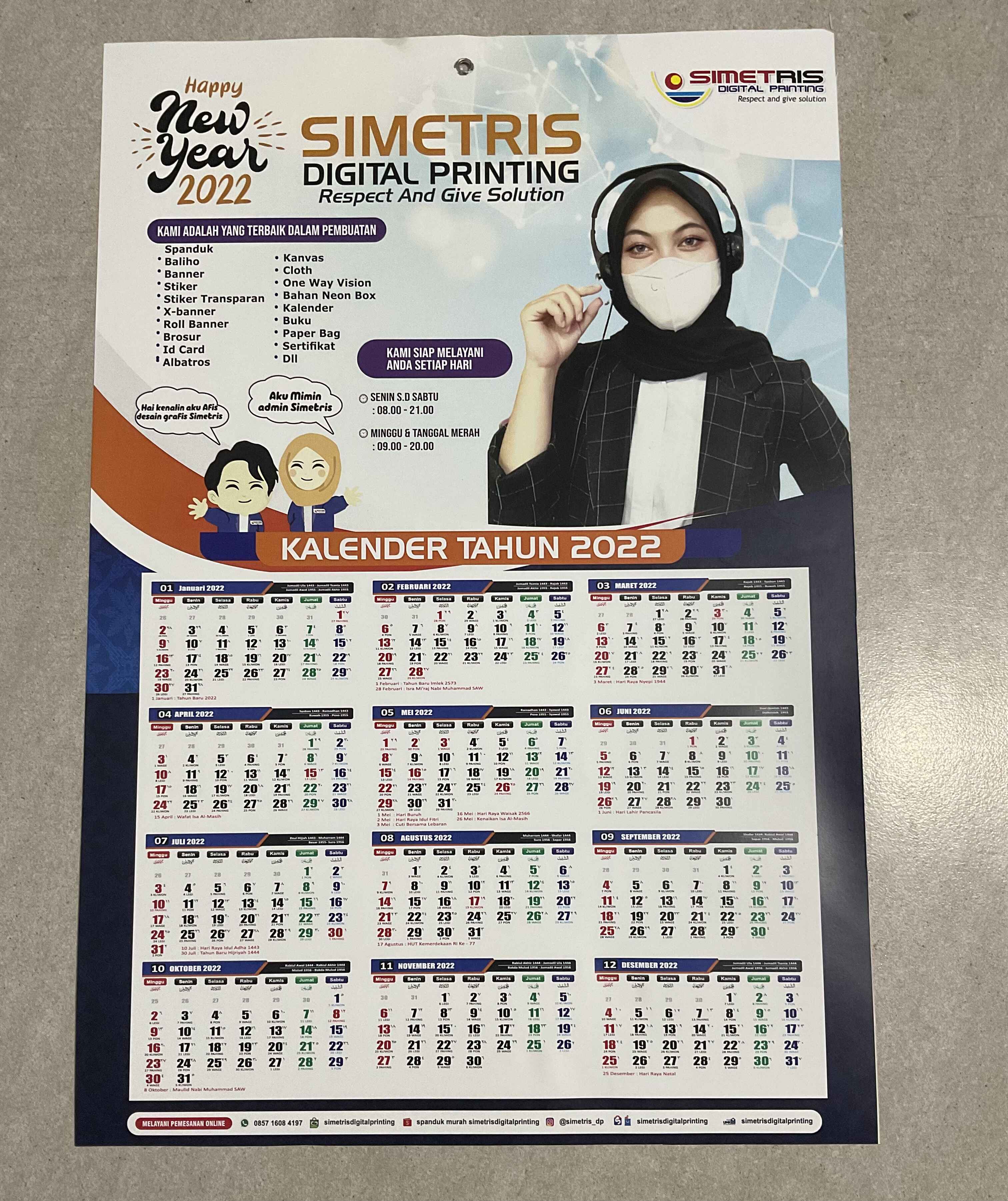 Kalender Ukuran A3 (Mata Ayam) | Lazada Indonesia