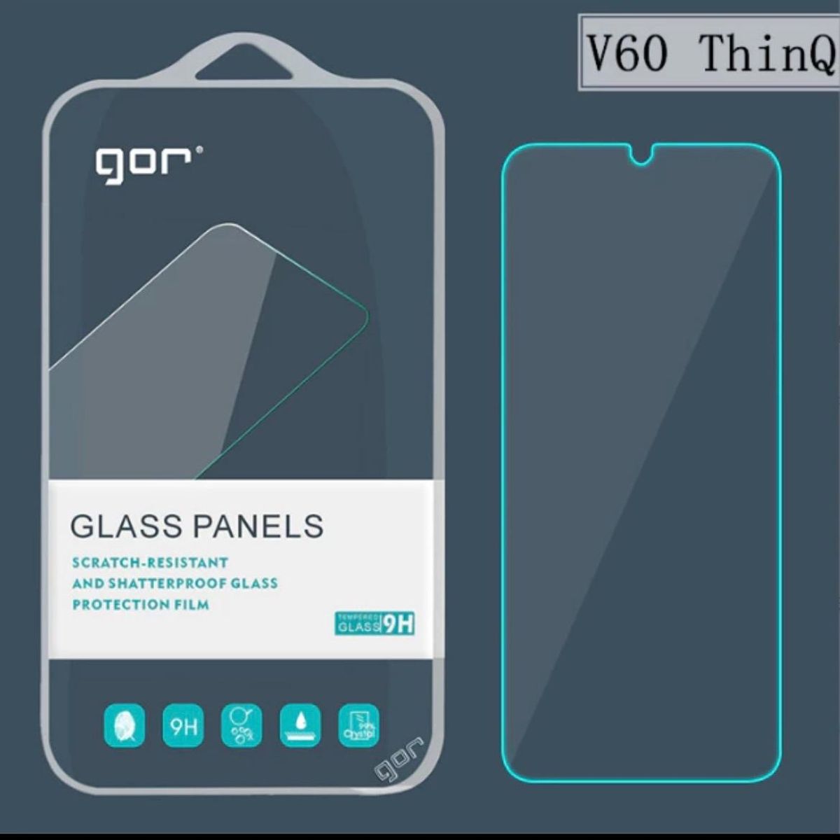 Bộ 2 miếng kính cường lực gor cho lg v60 thin q