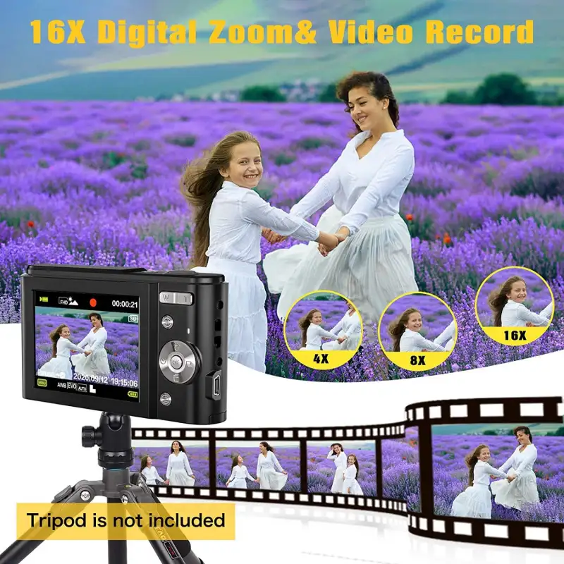 ภาพสินค้ากล้องดิจิตอล Lecran FHD 1080P กล้องบล็อก 36 ล้านพิกเซลพร้อมจอ LCD ดิจิตอลซูม 16 เท่า จากร้าน Suaveolens บน Lazada ภาพที่ 3