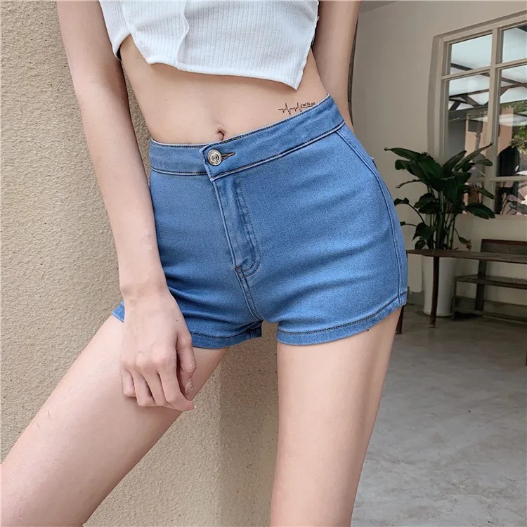 QUẦN SỌT NGẮN NỮ KHÔNG TÚI QUẦN JEANS NỮ ÔM LƯNG CAO QUẦN SHORT NỮ ĐẸP 2022