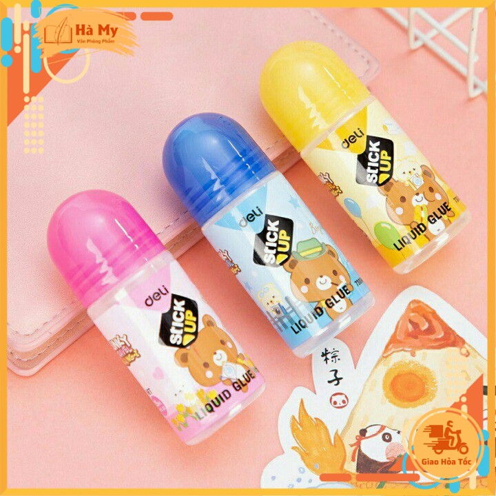 Combo 5 Lọ Hồ nước, keo nước dán giấy 35ml Deli - E7301
