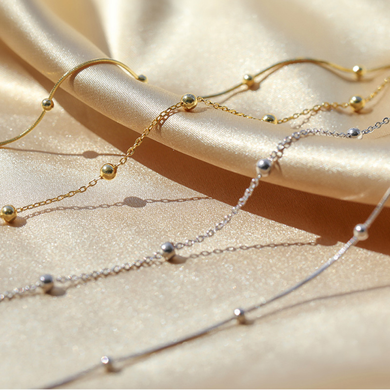 Yuanyan%20925%20Sterling%20Silver%20Round%20Pendants%20Bead%20Chain%20Necklace%20Snake%20Chain%20Choker%20Shiny%20Cute%20Girl%20Gift%20Fine%20Jewelry%20Wholesale%20-%20Image%203