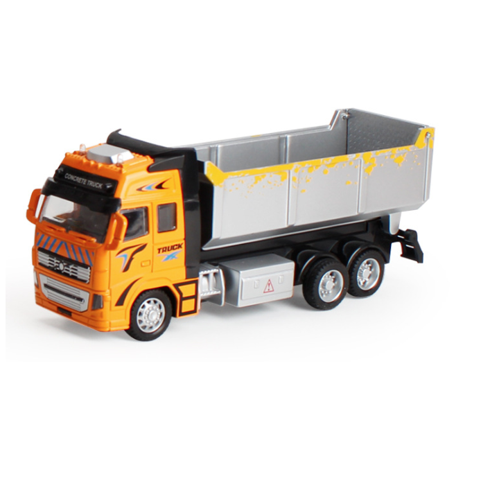 Xe ô tô tải chạy cót đồ chơi trẻ em đầu xe bằng sắt mô hình tỉ lệ 1:38