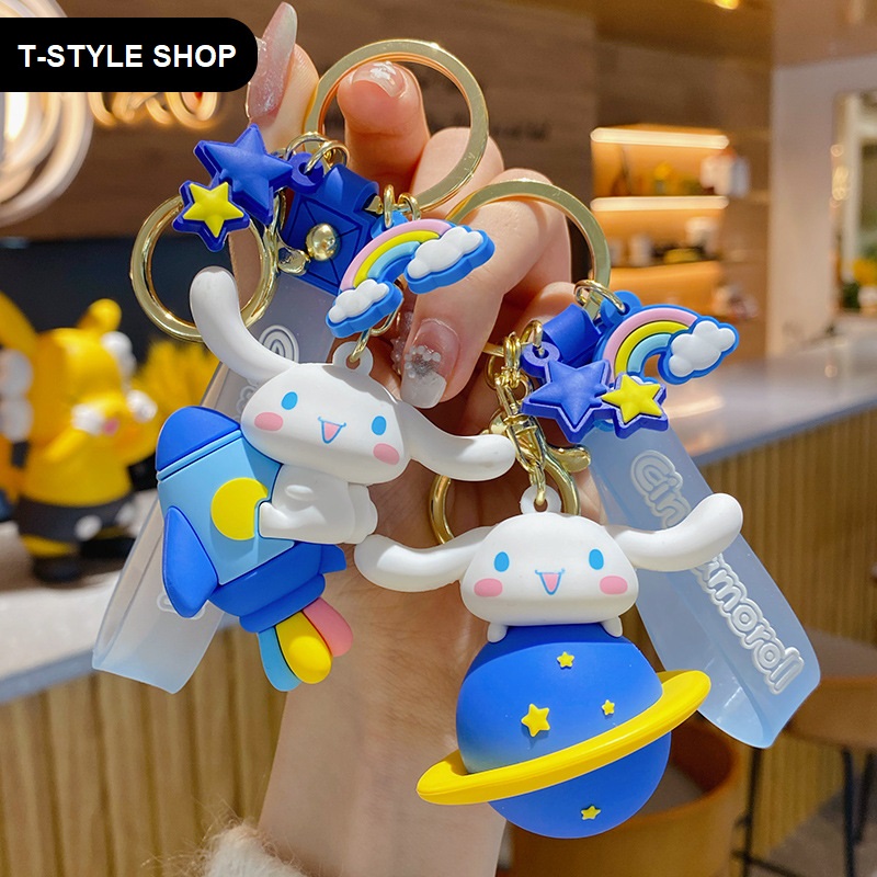 Móc khóa Thỏ trắng cinnamoroll cao cấp khám phá vũ trụ