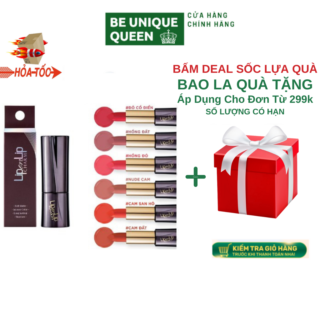 Son lì Collagen Lip On Lip Charm siêu mịn 4g