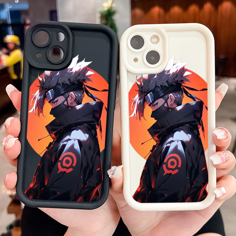 ZCSIBORUI for Infinix Hot 10 11 20 30 Play Hot 40 Pro Tecno Spark 20 Pro Note 30 40 Pro+ Note 12 G96 Back Cover Hatake Kakashi Dusk Pattern Soft Camera Protection Rubber Square Ladder Phone Case.