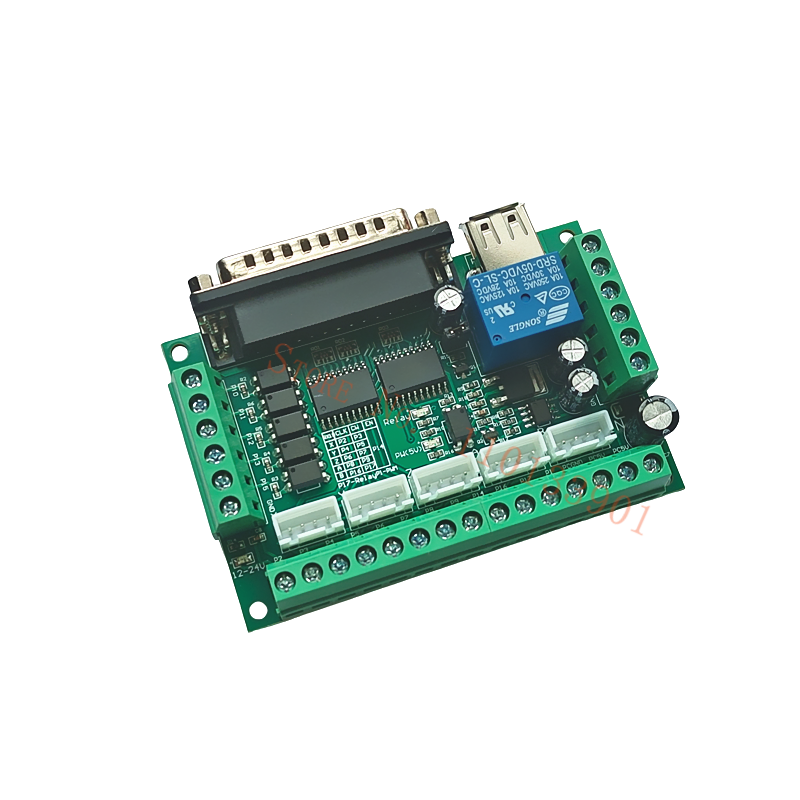【Limited Stock Available】 1pc 5 Axis Cnc Breakout Board Interface With Usb Cable For Stepper Motor Driver Mach3 Cnc Board Parallel Port Control.