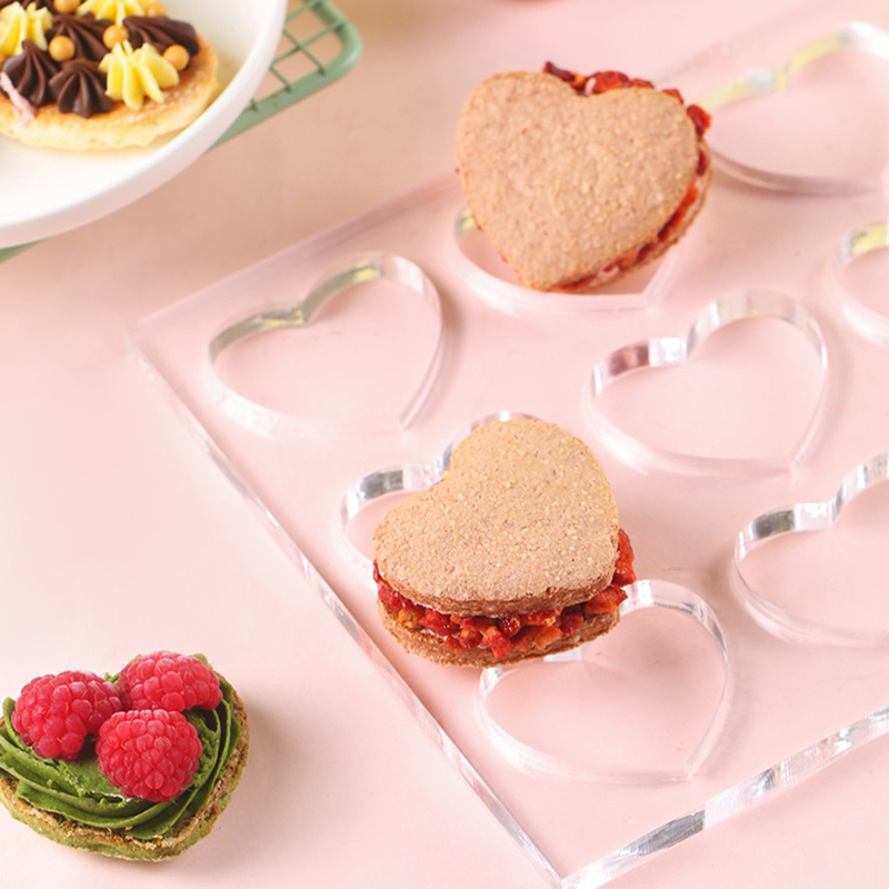 【Coral】💖【HOT SALE】🎈🎈 1Pcs Clear Polycarbonate Dacquoise Cake Mold Oval Round Shaped Dakovaz Macaron Mould Cake Decorating Tool Bakeware