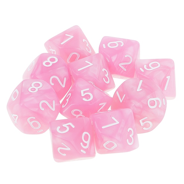 10pcs new rpg d&d dnd polyhedral dice set board game set of 8/10 sided die d10 d8 double-colors multi-sided dice set