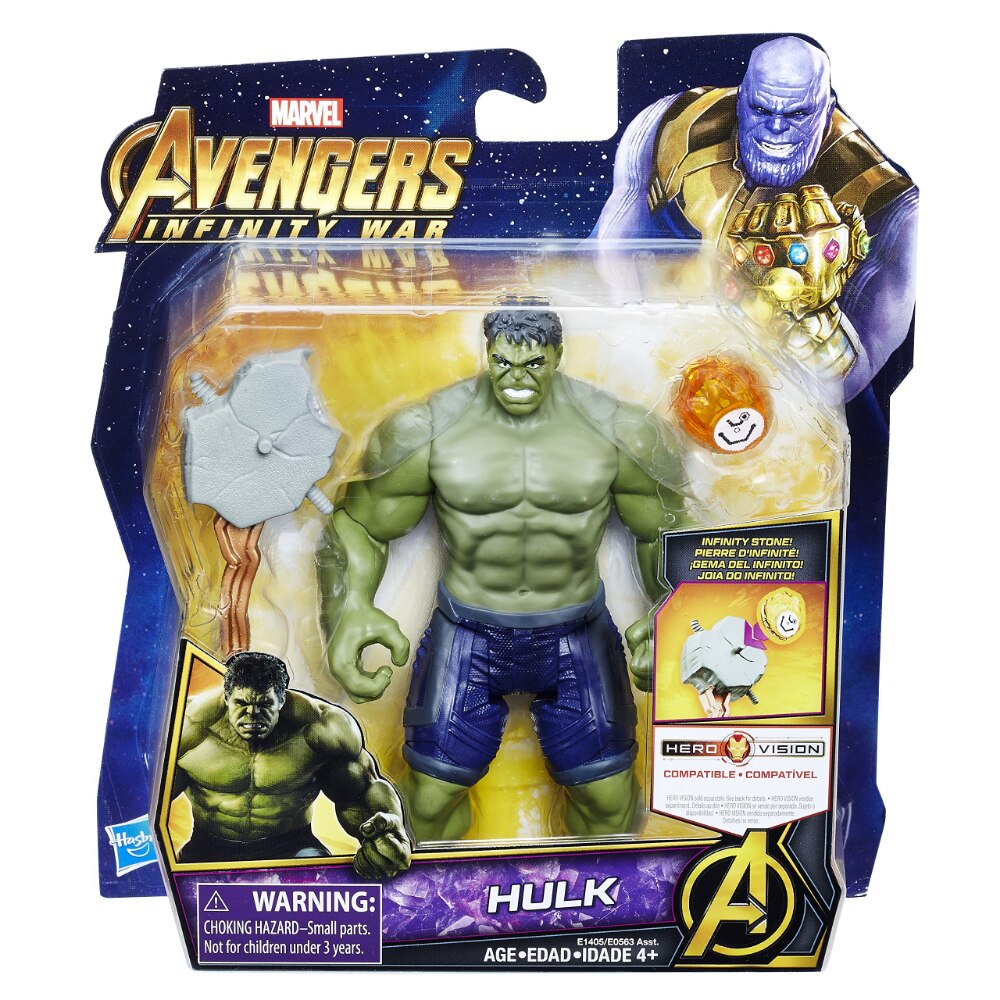 Action Figures ZZOOI Hasbro Marvel Hulk Figure The Avengers Super Heroes Action Figure Doll Marvel Series Child Kid Toy Gift E1405 Action Figures
