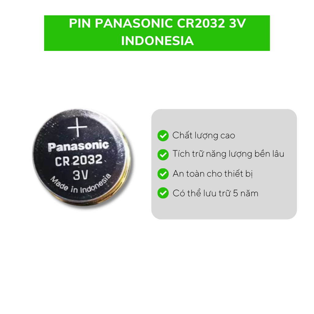 Pin PANASONIC CR2032 3V Indonesia