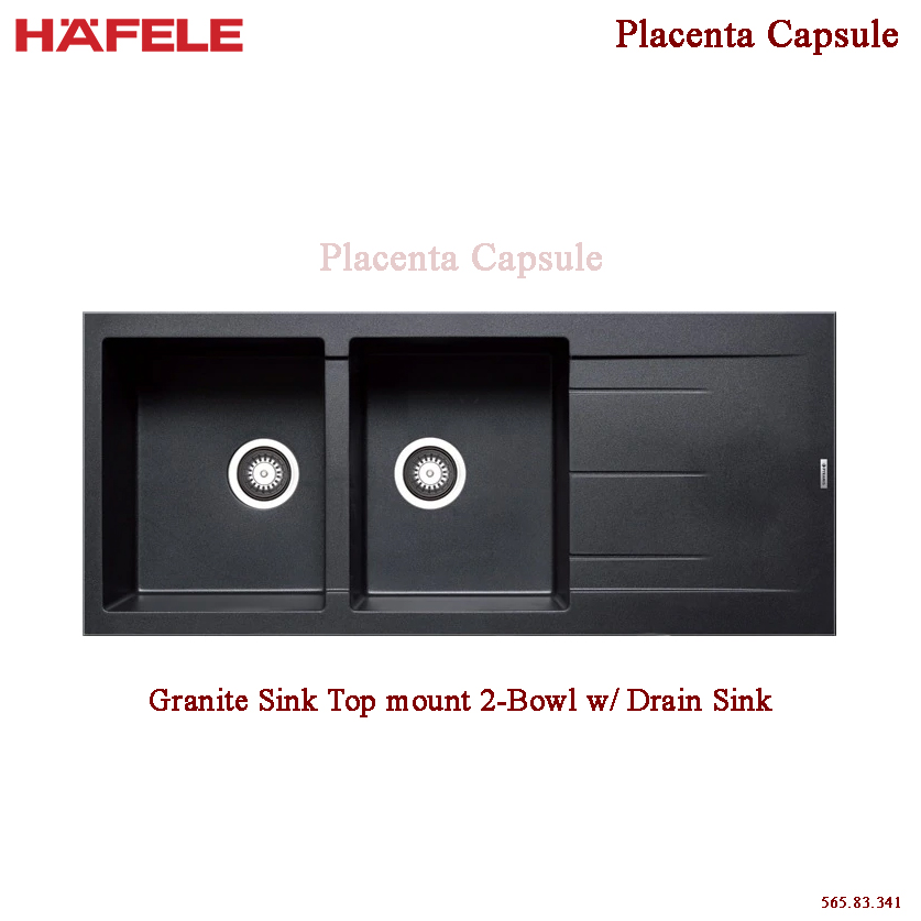Hafele Granite Sink Top mount 2Bowl w/ Drain Sink Lazada PH