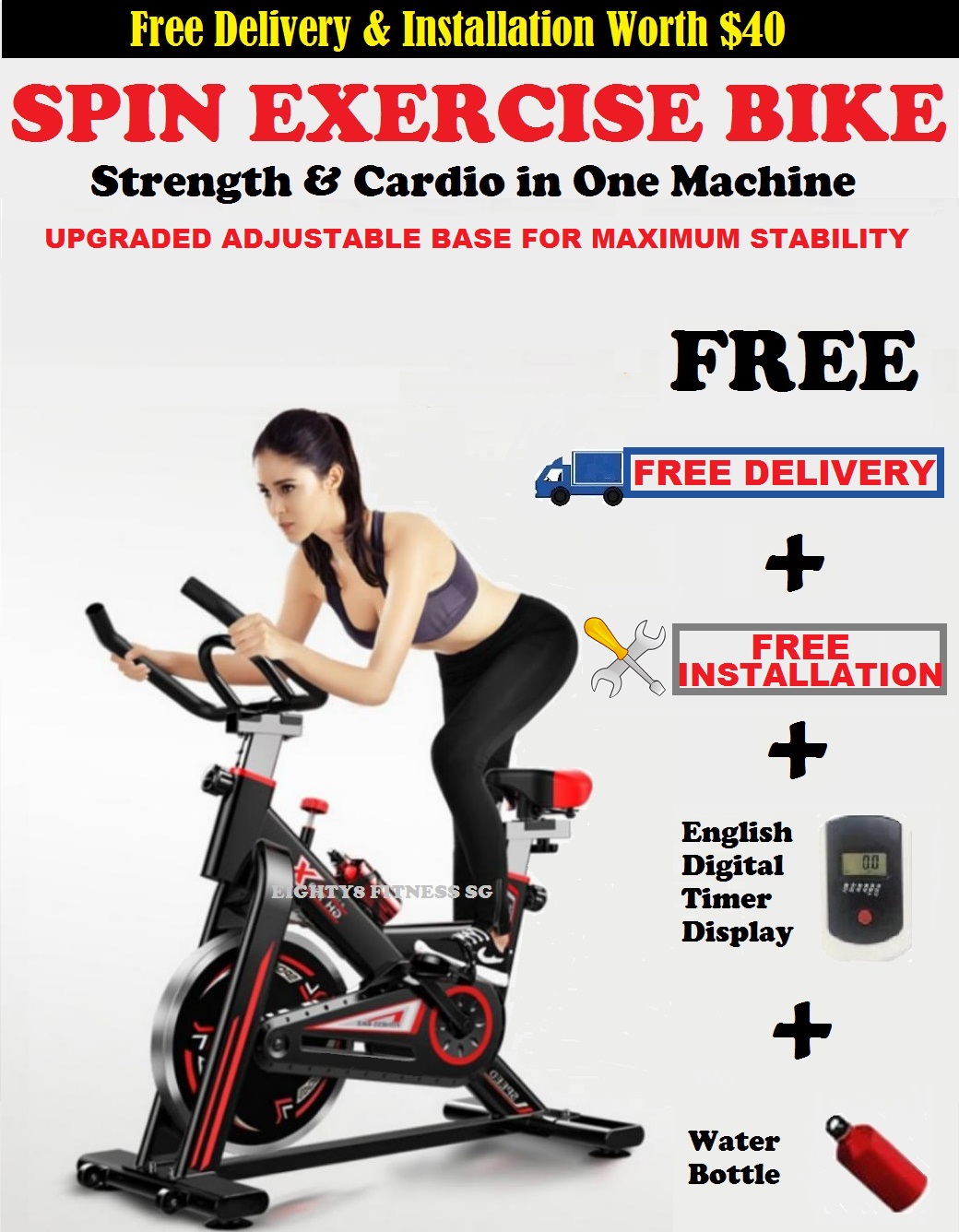 SG Ready Stock [E400] Premium Exercise Cardio Spin bike / [E600