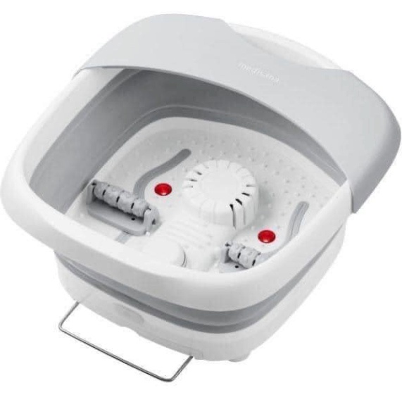 Medisana FS886 Foot Bath with Massage Function, Foot Bath, Heat Function, Foldable and Electric Foot Bath, Tub, Up to Shoe Size 45