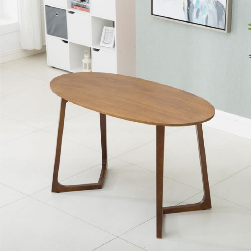 Finelife Solid Wood Nordic Modern Japanese Creative Simple Coffee Table Living Room Oval Dining