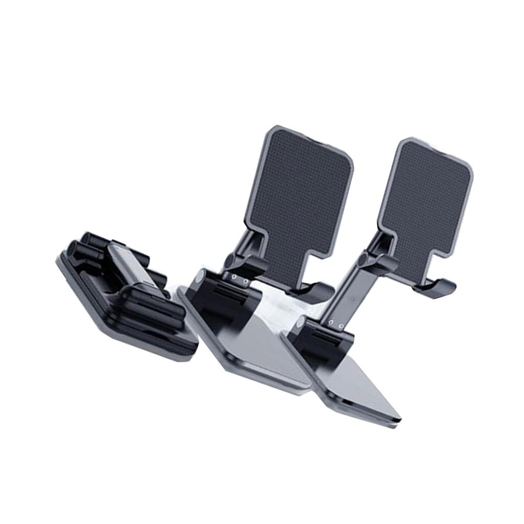 Amagogo Universal Foldable Adjustable Desktop Phone Stand Swivel Holder for Smartphone Dark Blue