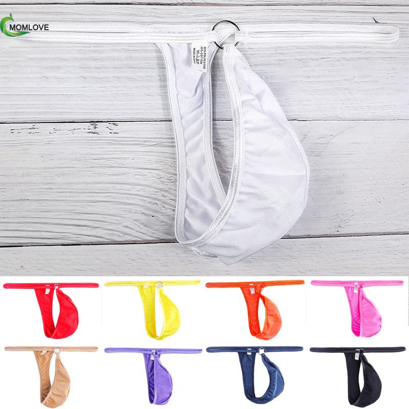 【MOMLOVE】 Breathable T Back Jockstrap Low Rise G String Briefs for Men's Underwear