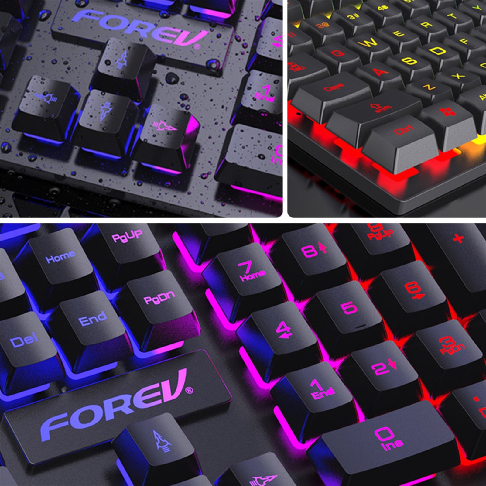 【High-quality】Mechanical Keyboard Mouse Set Rainbow Backlit Gamer Keyboard RGB Wired USB Gaming Keyboard Mouse Combos For PC Laptop. 