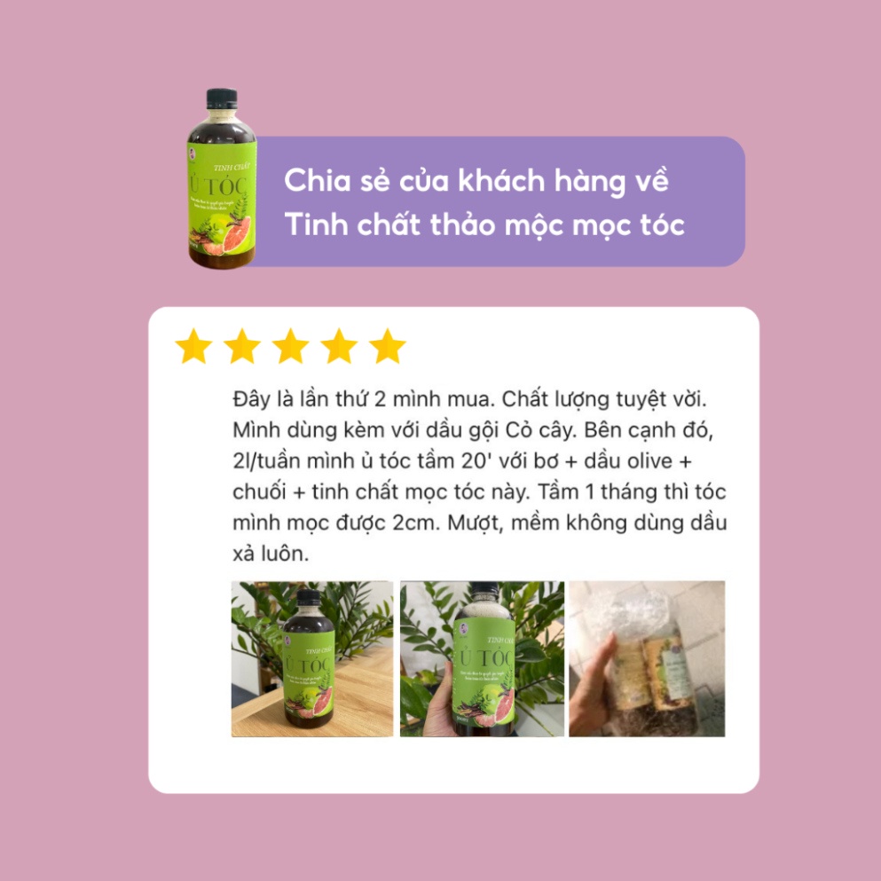 Tinh chất thảo mộc mọc tóc Mộc Nhan - Chai 500ml
