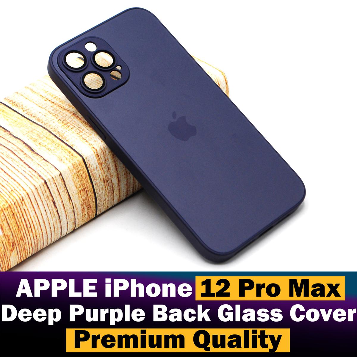 Apple iPhone 12 Pro Max Back Cover Deep Purple Back Glass Case For Apple iPhone 12 Pro Max