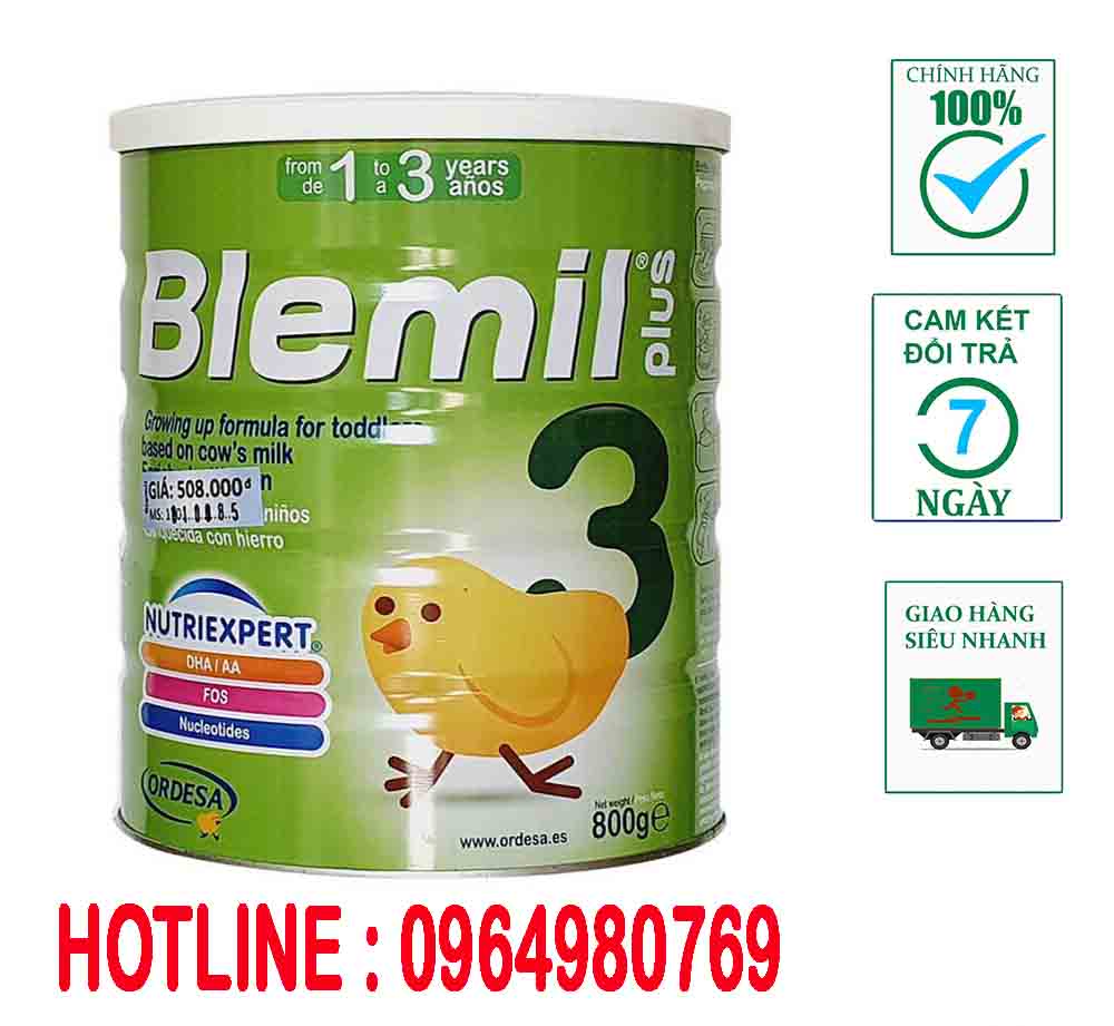 Sữa Blemil Plus 3 800g (trẻ từ 1-3 tuổi)