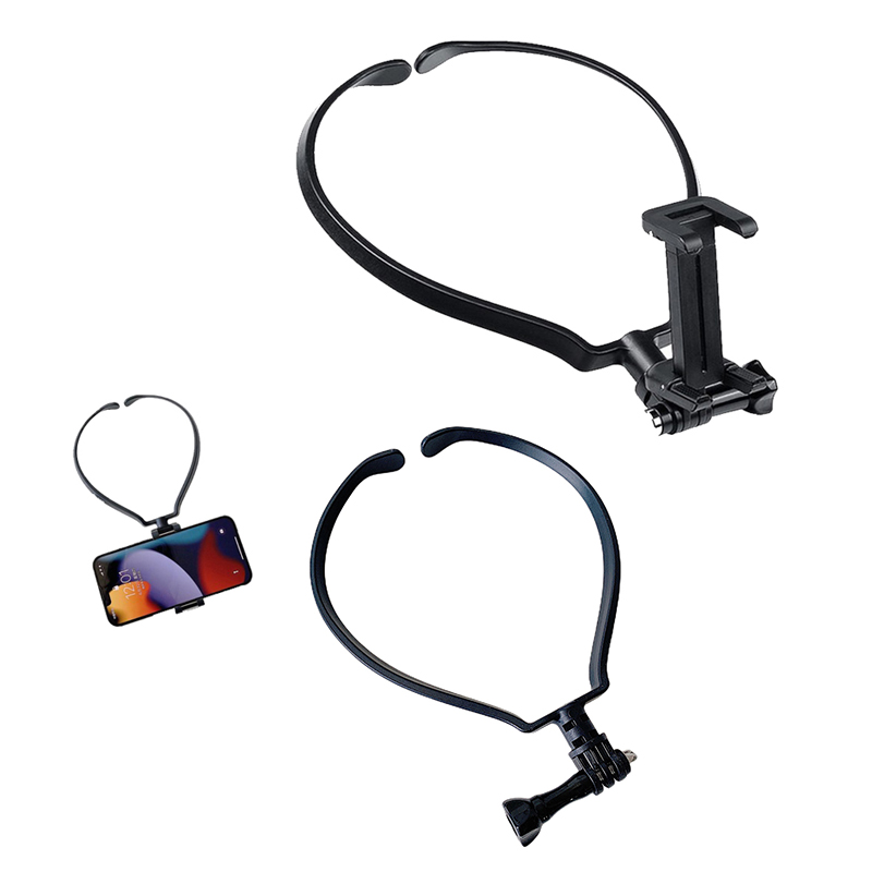 Hands Free Wearable Neck Holder Lazy Phone Stand Universal Hanging Mount For IPhone 15ProMax Samsung GoPro Dock Station Bracket.