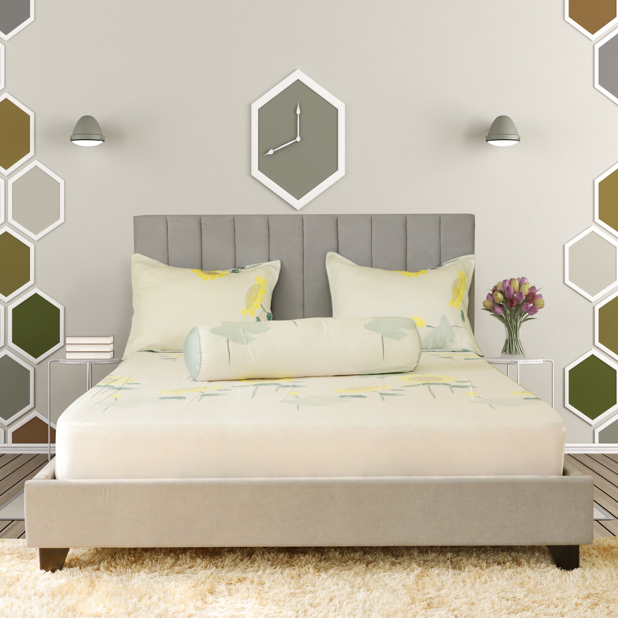 Bộ drap gối cao cấp Tencel Premium Hometex size 1.6x2m