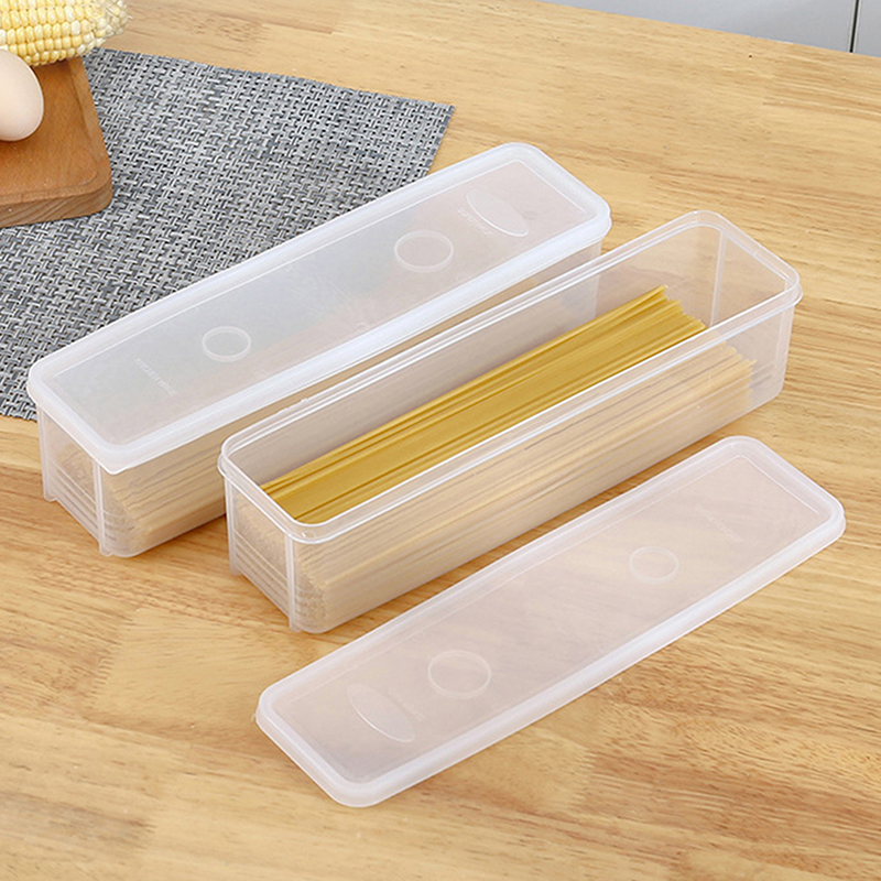 Fresh Box Noodle Plastic Food Preservation Sealed Box Rectangle Fruit Container Refrigerator Storage Kitchen Supply Home Tool. 