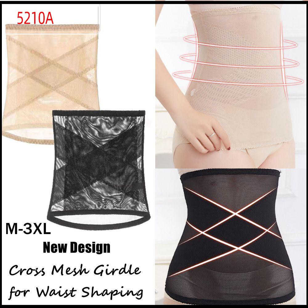 5210A Waist Shaping Cross Mesh Girdle Invisible Super Elasticity