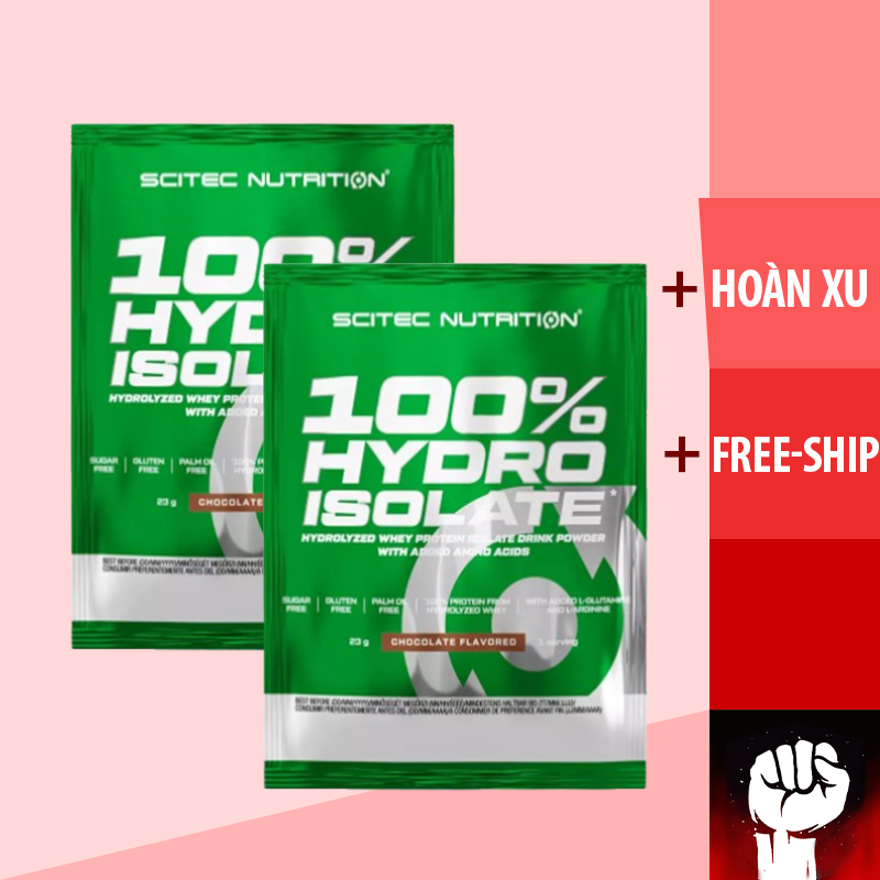 COMBO HYDRO ISOLATE | Combo 5 Gói Sample Scitec Whey Protein 100% Hydro Isolate Cao Cấp [1 Lần Dùng] - Chính Hãng Muscle Fitness