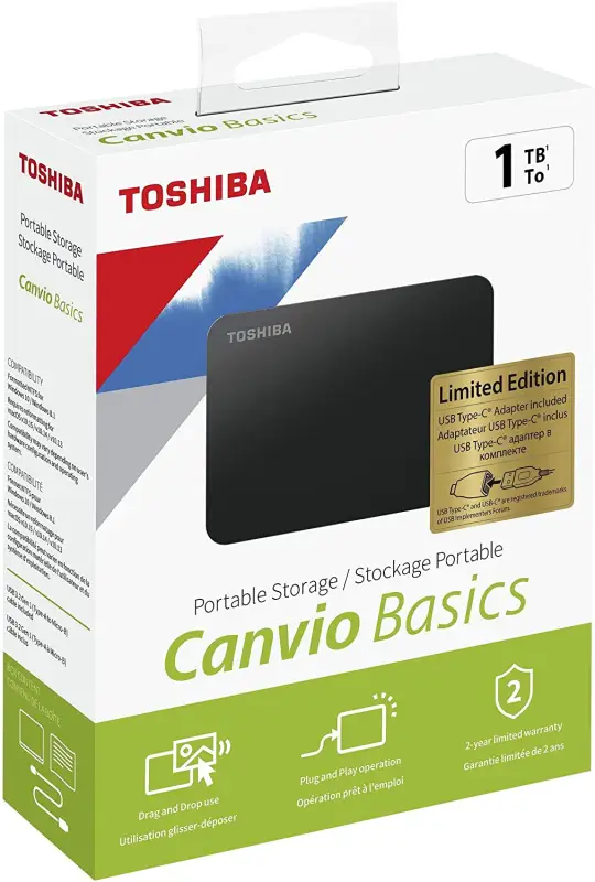 ภาพหน้าปกสินค้าส่งจากกรุงเทพ Toshiba ฮาร์ดดิสก์ Hard Disk External 2.5 Canvio Ready 1TB 2TB จากร้าน taiguo16555 บน Lazada
