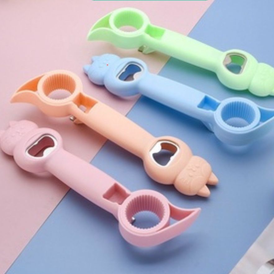 Dụng cụ mở nắp 4in1 Cây mở nắp chai bia, nước ngọt đa chức năng
