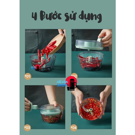Dụng cụ băm rau củ quả Lock&Lock 900ml (NEW 2022)