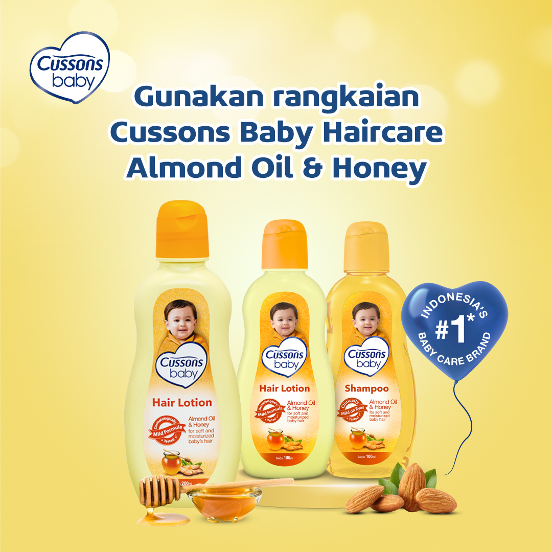 Cussons Baby Hair Lotion Almond Oil Honey 200ml Losion Rambut