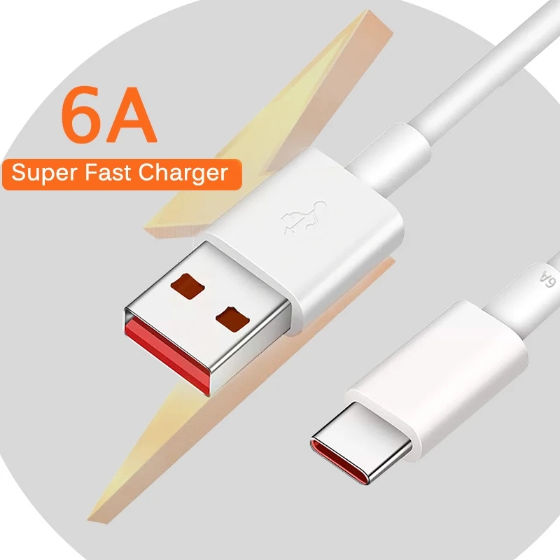 6A loại USB C cáp cho Huawei Mate 40 p40pro supercharge 66W sạc nhanh USB-C sạc cáp dữ liệu cáp cho Huawei Xiaomi Realme dây dữ liệu